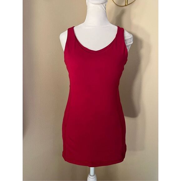 Lululemon Ruby Red / Glossy Stash N Run Athletic Tank Top Size 6 - Picture 1 of 8